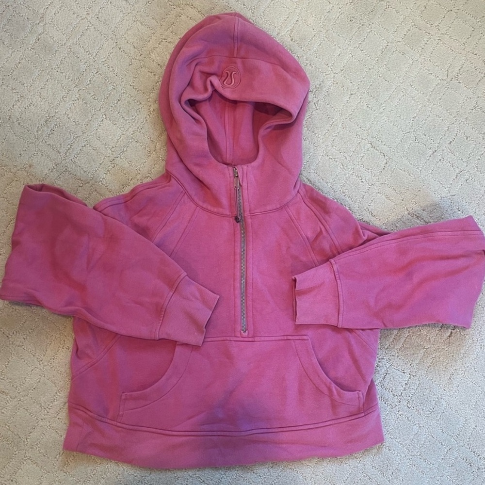 lululemon Pink Scuba Oversized 1/2 Zip Hoodie. Size XS/S and NWOT!!